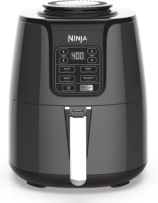 Ninja Air Fryer - 4 QT Capacity | 4-in-1 Cooking Functions | Dishwasher Safe Parts | Includes 20 Healthy Recipes | 1550 Watt | Grey