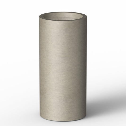 Kante 23.6 Inch Tall Concrete Planter, Large Round Cylindrical Plant Containers with Drainage Hole, Suitable for Indoor Outdoor Plants, Home Decor, Weathered Concrete