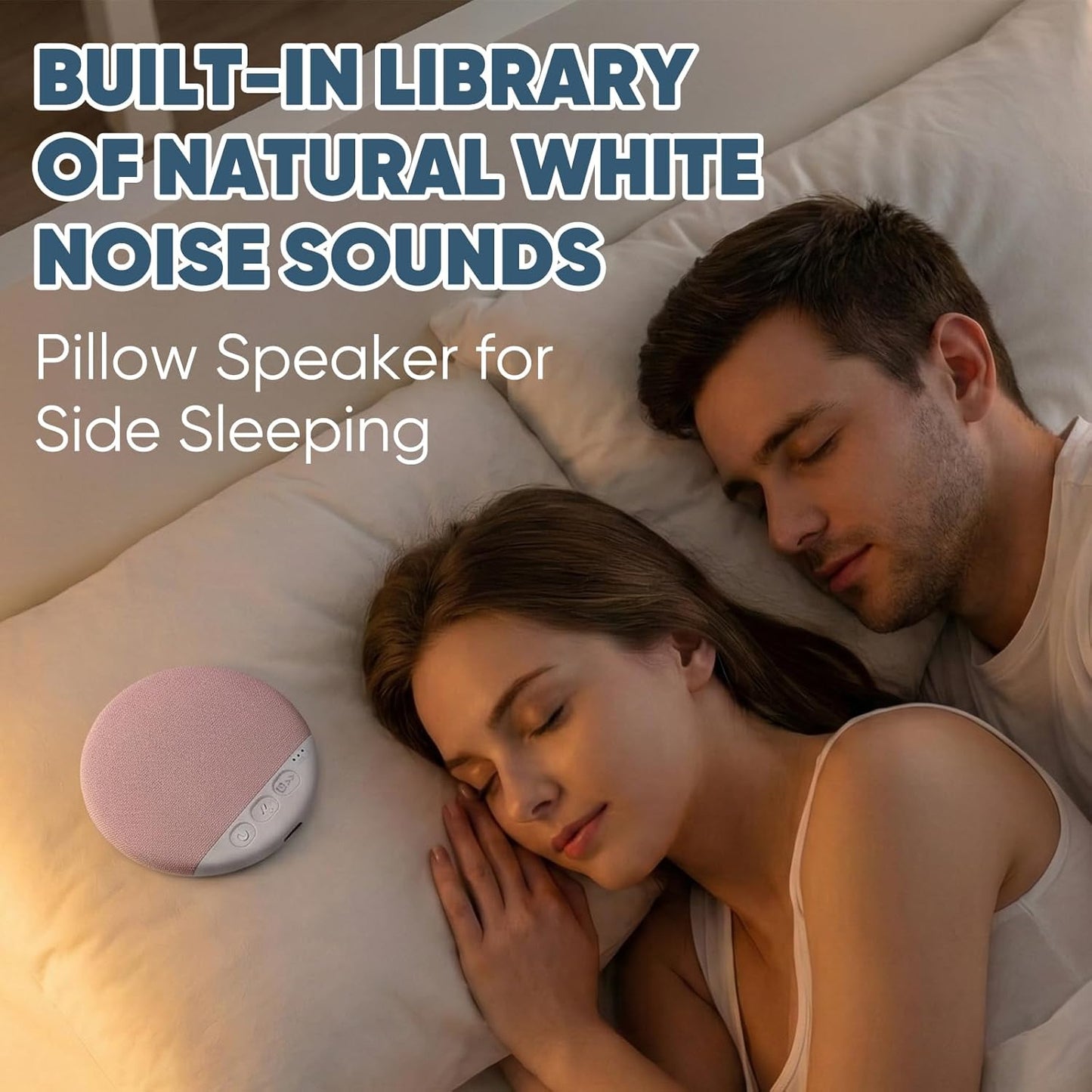 Generic 6.0, Bluetooth Pillow Speaker for Sleeping, Mini Portable Under Pillow Speaker with White Noise Timer Wireless