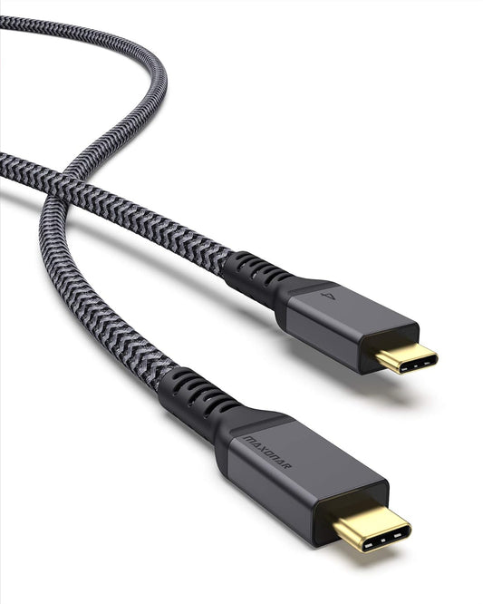 10FT 4 40Gbps 240W 8K/5K 2026 Maxonar Long Thunderbolt Cable, Sync, Charging, Display, All-in-One Cable Replaces