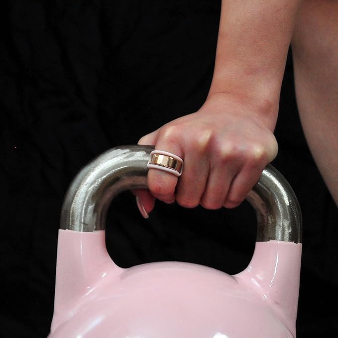 Rinfit Smart Ring Protector - Silicone Ring Enhancer for Active Lifestyle and Gym - StyleFit U.S. Design Patent - Pink, Size 10