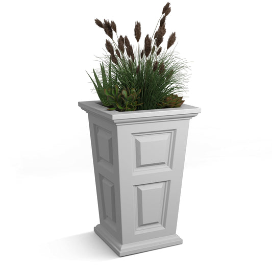 Mayne Wyndham 24-Inch Tall Planter – Self-Watering, Weather-Resistant Planter for Flowers – Durable Indoor/Outdoor Design for Patio, Porch, or Entryway