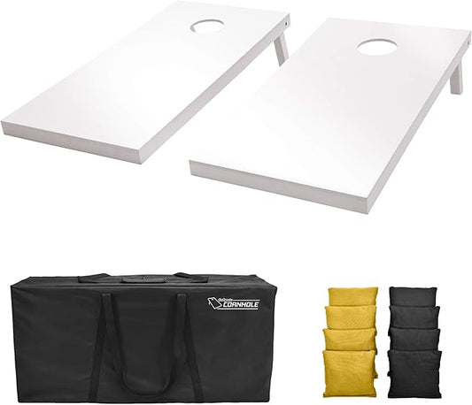 GoSports 4 ft x 2 ft Regulation Size Wooden Cornhole Boards Set - Includes Carrying Case and Over 100 Optional Bean Bag Colors