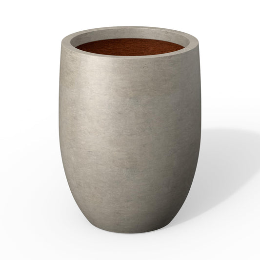 Kante 11.8" Small Concrete Planter, Compact Plant Pot with Drainage Hole & Rubber Plug – Lightweight Cement Container for Indoor Desktop, Windowsill, Home Office, Gift for Kids Students
