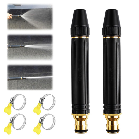 2026 New Jet Nozzle PowerWasher for Garden Hose, 2Pcs Garden Hose Nozzle High Pressure PowerfulCleaning Spray Evenly, High Pressure Hose Nozzle for Car Washing (Pacifier Interface)