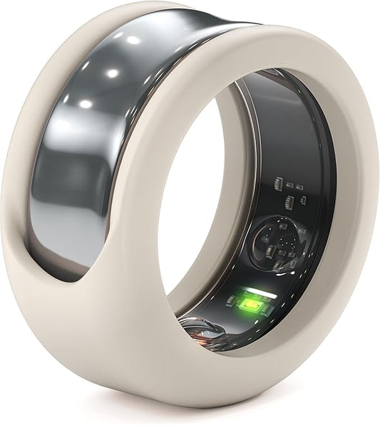 Rinfit Smart Ring Protector - Silicone Ring Enhancer for Active Lifestyle and Gym - StyleFit U.S. Design Patent - Stone, Size 6