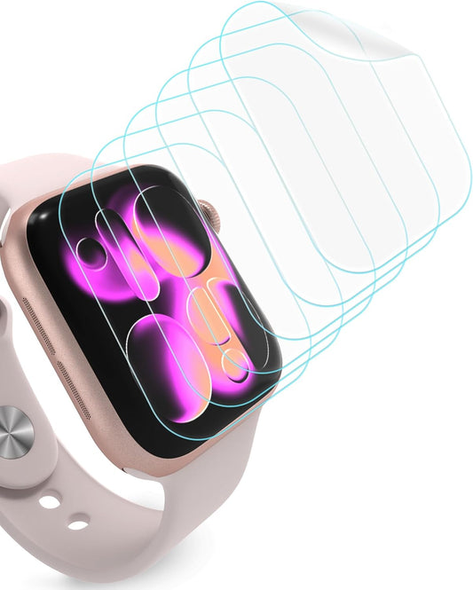 11 42mm (6 Pack) 11 42mm, Sinoacc Screen Protector Compatible with Apple Watch Series Self-Healing TPU Flexible Film