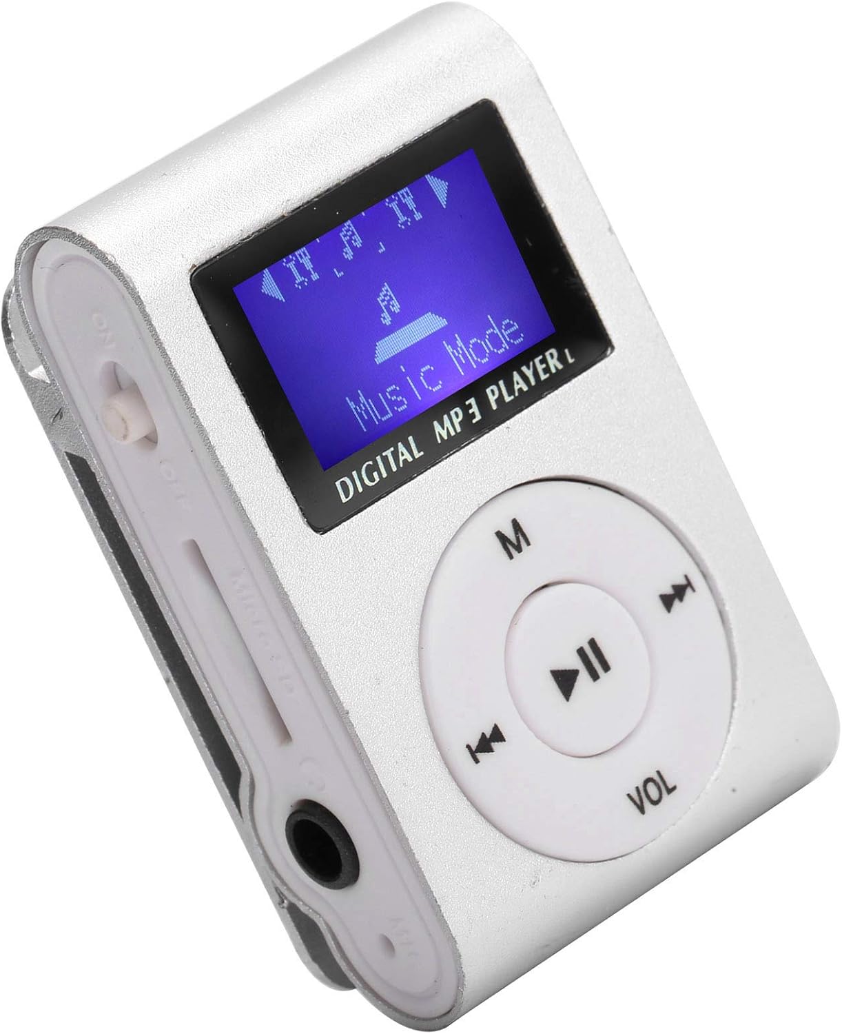 wendeekun MP3 MP3 MP3 Clip Player, Digital Lossless Music Player, Portable Mini Music Player Sports BackClip LCD Screen