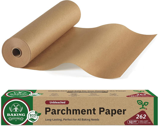 Unbleached Parchment Paper Roll by [Brand Name] - 15in x 210ft, Non-Stick, 450°F Safe for Baking & Cooking