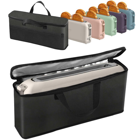 NUENSS-ROR Carrying Bag for Bella 2 Slice Slim Toaster, Portable Outdoor Toaster Travel Carrier Bag Case for Bella, Waterproof & Heat-Resistant 2 Slice Bread Maker Bag with Aluminum Foil Lining