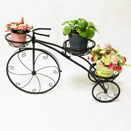 Gdrasuya10 Vintage Tricycle Planter Metal Garden Bike Bicycle Ornamental Flower Basket Holder Plant Pot Holder Stand Wrought Iron Flower Rack Display Stand for Indoor/ Outdoor Plants Succulents