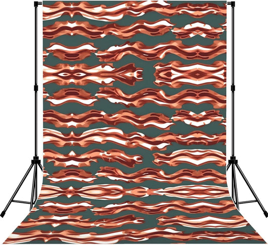 YQxwJL Bacon Pattern Print Studio Backdrop, Large Photo Backdrop for Professional Photography Studio and Events(No