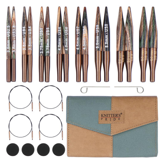 Knitter’s Pride Terra Mini Interchangeable Needle Set 2"" (5cm) – 8 US Sizes (2.5 to 10)