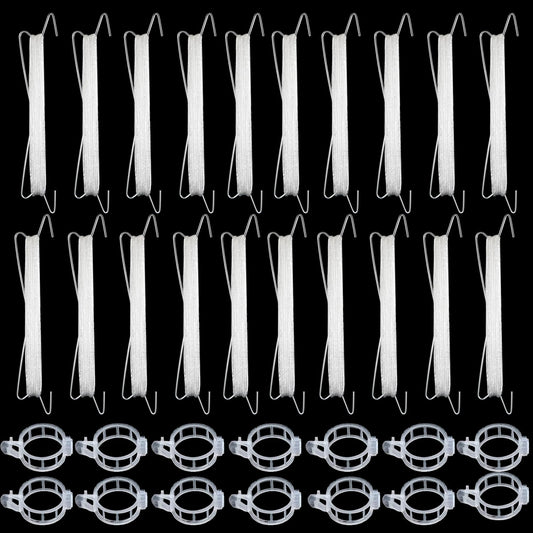 Bandelt 20pcs Tomato Support Hooks with 100pcs Tomato Clips, Tomato Climbing Hooks with 39ft Twine to Prevent Tomatoes from Pinching or Falling Off for Plant Vegetable Plant Fruit Flower