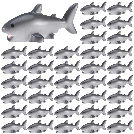 Beeveer 50 Pcs Mini Resin Shark Miniature Figurines Shark DIY Accessories Kit for Fish Tank Decor, Fairy Garden, Succulent Planter, Moss Landscape, and Home Decor
