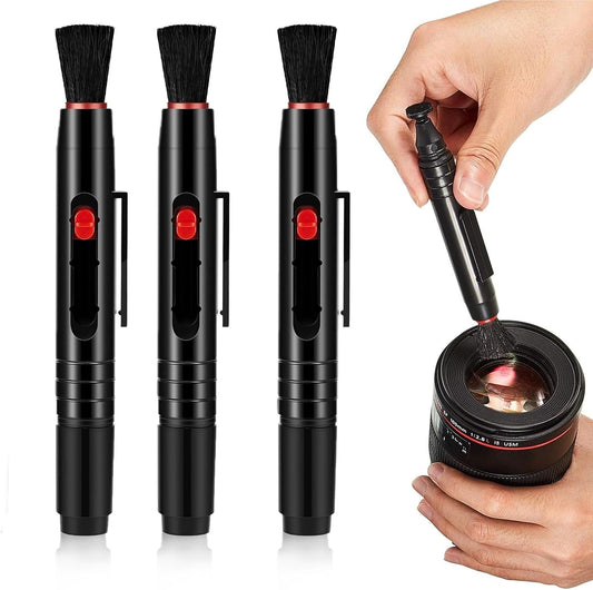 ZGGAZCA 3 Pcs Lens Pen Brush Kit for Cleaning Camera Lenses and Screens Multifunction Lenspen for Photography Optics