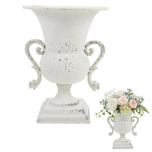Alipis Roman Pedestal Flower Vase Vintage Decorative Planter for Home Party Wedding Festival 8.46X6.29X6.29 Inch Compact Lightweight Flower Pot