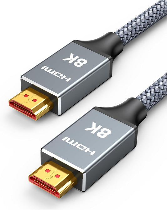 10ft 8K 4K@120Hz 2.1, 48Gbps PS5/4, 8K@60Hz, 2K@240Hz, 144Hz, 2.2 2.3, Capshi HDMI Cable High Speed Cord for TV, Gaming