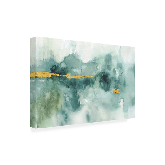 Wrapped Canvas Wall Art - Lisa Audit 'My Greenhouse Abstract I Crop Blue' Wall Art for Living Room, Bedroom, or Office Décor - 22x32