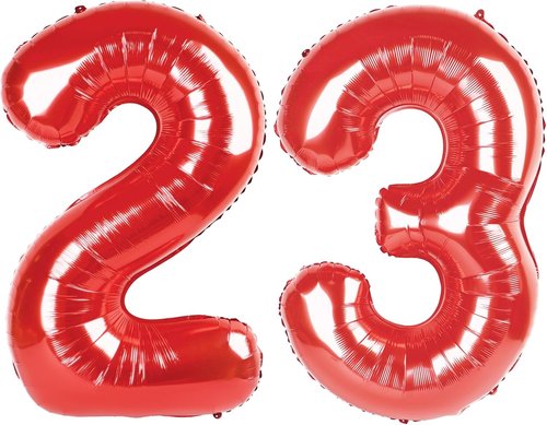 23 Balloon Numbers - 40 Inch Red Foil Birthday Balloons for Women | Perfect for 23rd Birthday Celebrations