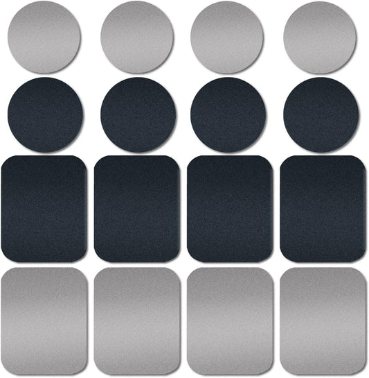 ACKLLR 16 8 8 Pieces Phone Car Mount Metal Plate with Adhesive for Magnetic Cradle-Less Mount,Cell Phone, GPS