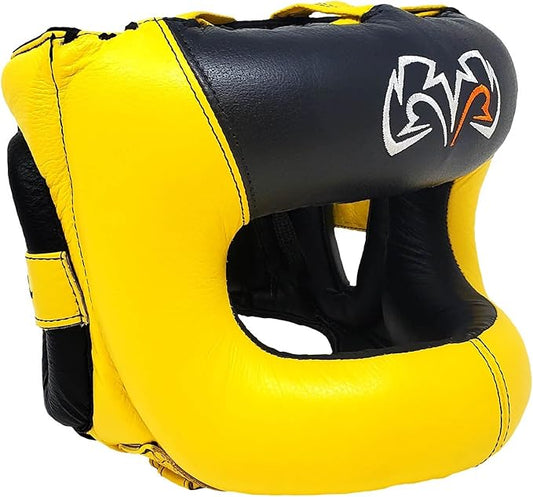 RIVAL Boxing RHGFS3 Face-Saver Sparring Headgear - Wide Eye Opening, Premium Leather, and Thermoplastic Inner Frame