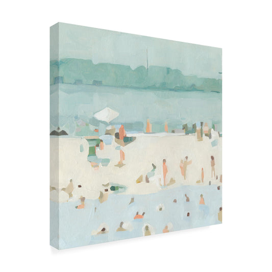 Wrapped Canvas Wall Art - Emma Scarvey 'Sea Glass Sandbar I' Wall Art for Living Room, Bedroom, or Office Décor - 24x24