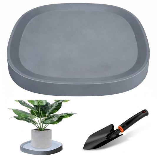 smayno 14.7 inches Plant Caddy with Wheels, Heavy Duty Rolling Plant Stand, 360° Silent Hidden Wheels, Indoor Outdoor Plant Dolly for Large Plant Pots & Flower Pots (Grey, 14.7inch)