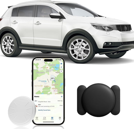 ZITTZ (Black,1PCS) Tracker Device for Vehicles,GPS Car Tracker,No Monthly Fee Car Locator Tracker Work with Apple Find