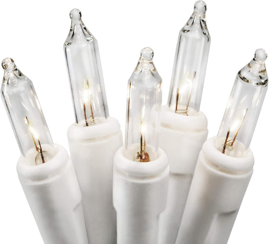 612 Vermont Christmas String Lights - Clear 35 Count on White Wire | UL Approved for Indoor Use, 7.5 Ft Total Length