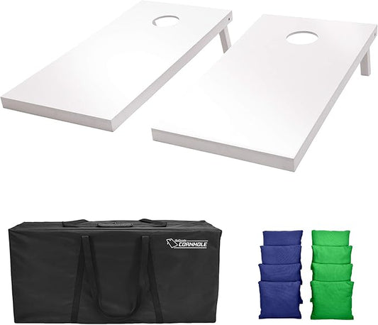 GoSports 4 ft x 2 ft Regulation Size Wooden Cornhole Boards Set - Includes Carrying Case and Over 100 Optional Bean Bag Colors
