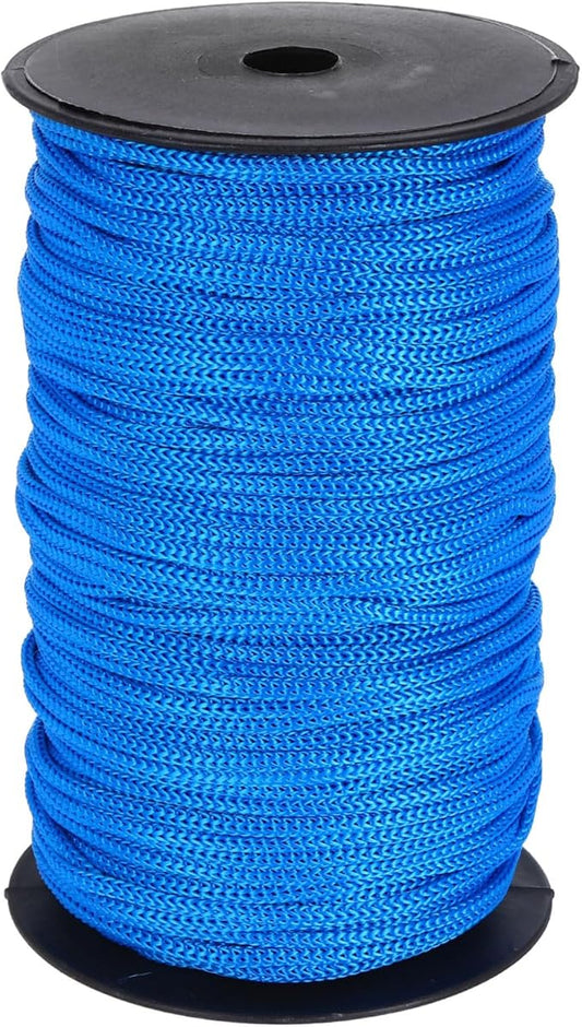 MECCANIXITY 3/16 Inch Polypropylene Rope Braided Ropes, 328ft Nylon Rope Hollow Utility Cord for Clothesline, Camping, Hiking, Outdoor, Navy Blue