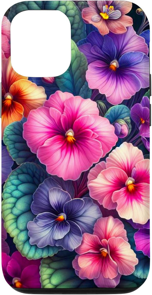 African Violet Flower Decor 13 iPhone African Violets House Plants Indoor Flower Garden Art Design Case