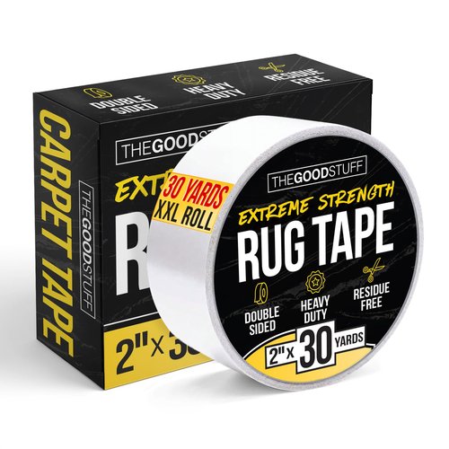 Double Sided Rug Tape - 2 Inch x 30 Yd | Secure Area Rugs on Carpet, Laminate & Hardwood Floors