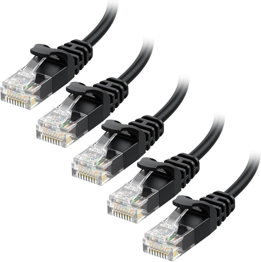 10Gbps 5-Pack 6 5ft, 6 Cat6 Cable Matters Snagless Cat Ethernet Cable - Slim Profile Cat Cable, Cord, Thin Ethernet