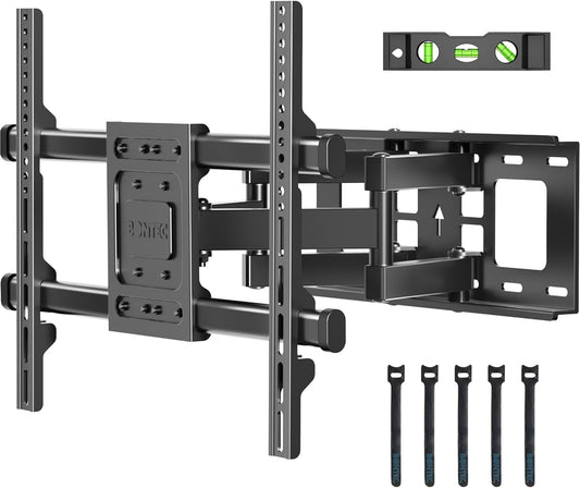 BONTEC 37-85 Inch 132lbs, 600x400mm, 16" Full Motion TV Wall Mount for TVs, Hold up to Max VESA Swivel Tilt Dual Arms