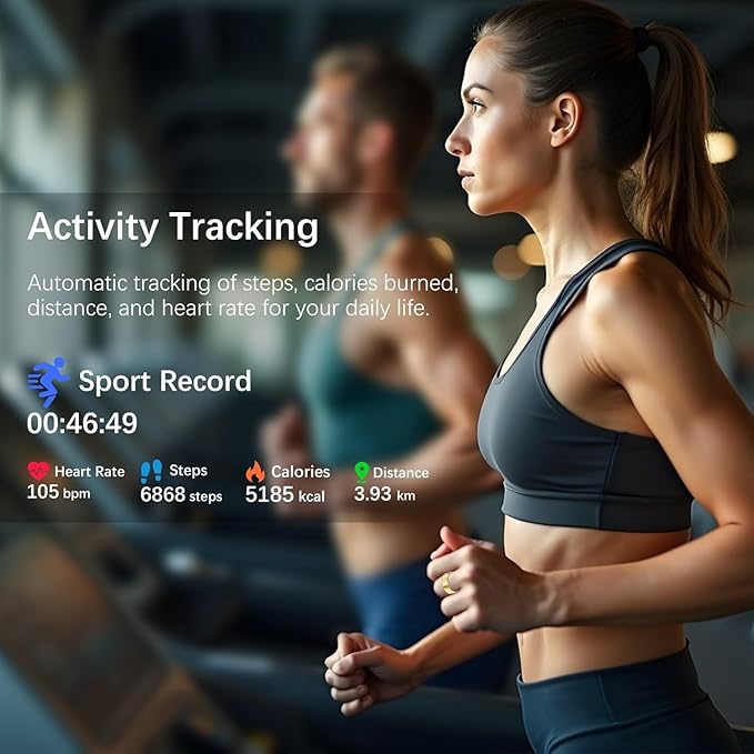 Ring Health Tracker for Women Men, Fit Ring with Heart Rate, Blood Oxygen, Sleep Monitor, Calories, Step Counter, IP68 Waterproof Smart Ring for iPhone & Android, No Subscription Fee (Gold, 12#)