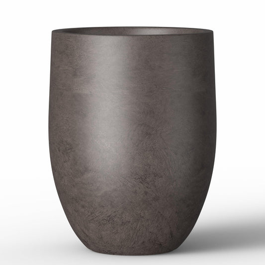Kante 21.7 Inch Tall Concrete Planter, Weathered Brown Indoor & Outdoor Large Plant Pot with Drainage for Flowers, Trees, Shurbs, Ideal for Home, Porch, Garden, Patio