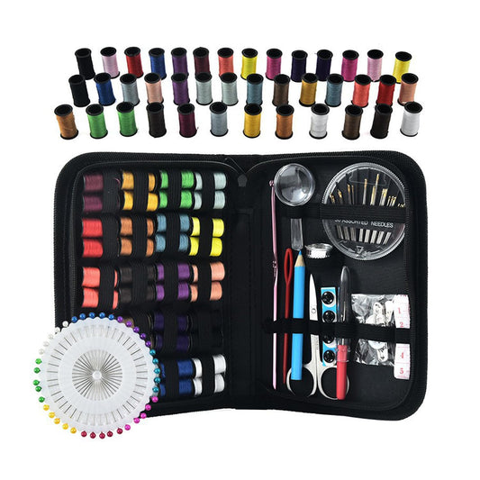 128-Piece Professional Sewing Needles Kit - Large Eye Stainless Steel Hand Needles Set with Needle Threader & Thimble for Mending Clothes, Crafts, Upholstery, Leather & DIY Repairs(128)