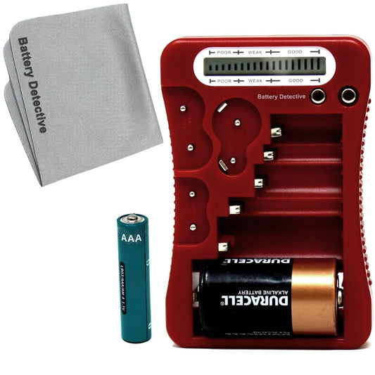 Battery Detective 12 9V CR2032 CR123A N/LR1 CR2 CR-V3 2CR5 CR-P2 1.5V/3V Type Battery Tester with LCD Display, AAA