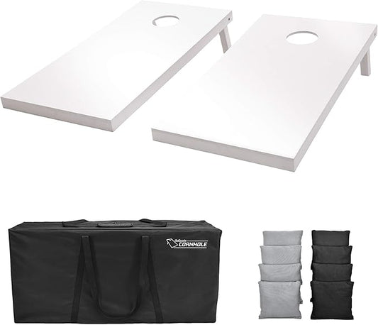 GoSports 4 ft x 2 ft Regulation Size Wooden Cornhole Boards Set - Includes Carrying Case and Over 100 Optional Bean Bag Colors