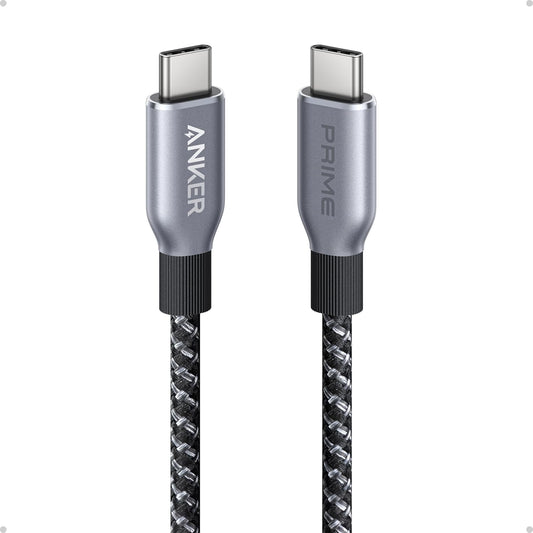 240W 100-Year 17 S24(1 Anker Prime USB C to USB C Cable, Fast Charging Cord, Upcycled-Braided Nylon with Bend