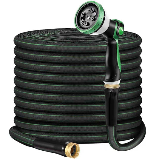 Torioweg Garden Hose 50FT – Lightweight Water Hose 3/4”, Flexible Hose with 10 Sprayer, Burst-Resistant, Anti-Kink for Outdoor Use, Watering(Green)