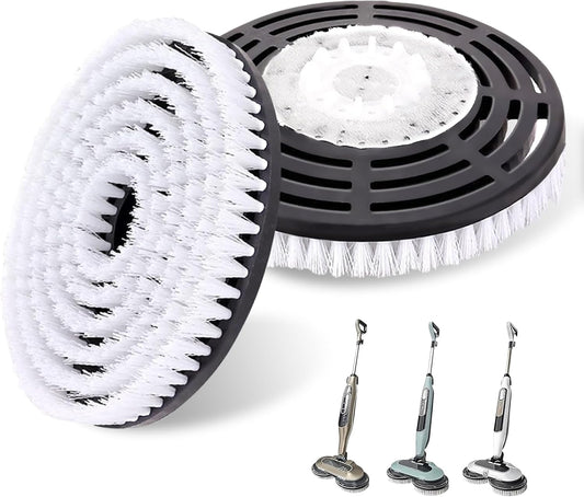 Shark Upgraded Steam Mop Pads - Replacement Brush Heads with Scrubbing Bristles | Deep Clean Hardwood & Tile Floors | Compatible with S7000 Series - 2 Pack