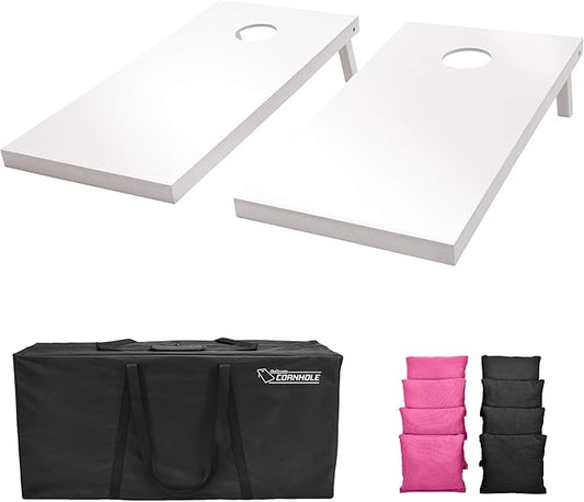 GoSports 4 ft x 2 ft Regulation Size Wooden Cornhole Boards Set - Includes Carrying Case and Over 100 Optional Bean Bag Colors