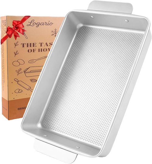 Commercial Grade 9x13 Baking Pan by [Brand Name] - Heavy-Gauge Aluminized Steel, Nonstick & Warp-Resistant, Silver