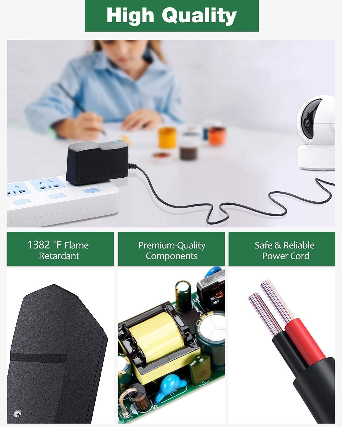 BestCH #LG090010 2 AC Adapter for Fisher Price Baby Monitor Model Class Power Supply Cord Cable PS Wall Home Charger