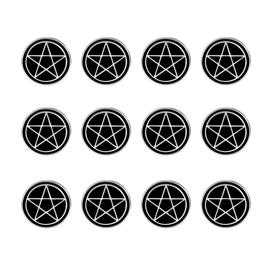 12 Pieces KILIPOL Pentagram Brooch Artist Shiny Jewelry Art Student Graduation Souvenir Gift Brooch Drip Oil Painted Enamel Pin Suitable for Hat Jacket Canvas Bag