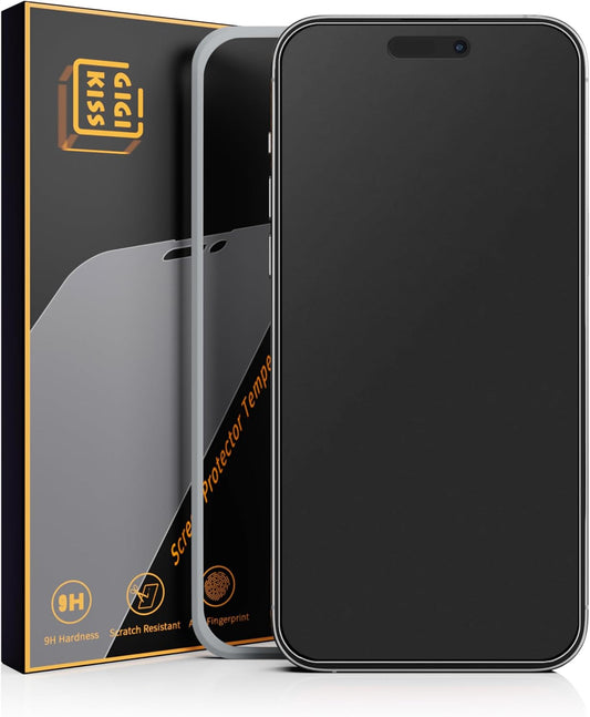 2 Pack 15-6.1 inch, GIGIKISS Matte Screen Protector for iPhone Anti-Fingerprint & Anti-Glare Screen Protector Tempered