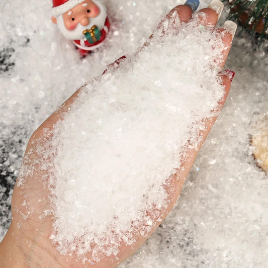Skiennix Christmas Fake Snow | Sparkling White Artificial Flake Powder for Holiday Decor - 50g